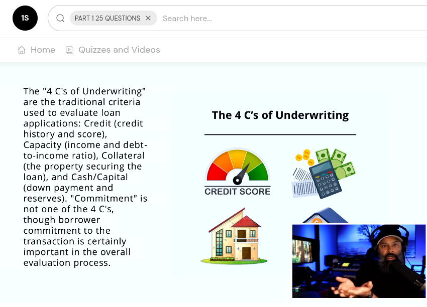 The 4 C's of underwriting